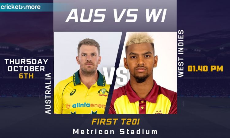 Cricket Image for Australia vs West Indies, 1st T20I - Cricket Match Prediction, Fantasy XI Tips & P