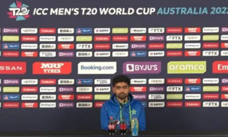 Cricket Image for VIDEO : 'आप और रिज़वान आउट हो गए तो इंडिया जीत जाएगा' बाबर ने अपने जवाब से कर दी र