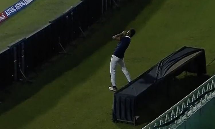WATCH: A ball boy taking catch in a same over when two Indian players have dropped their catches 