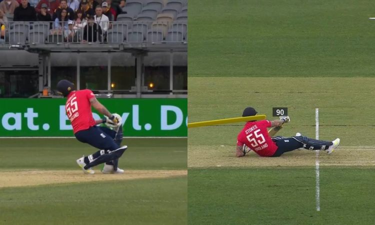 Cricket Image for VIDEO : बाल-बाल बचे बेन स्टोक्स, हीरो बनने चले थे लेकिन धड़ाम से गिरे