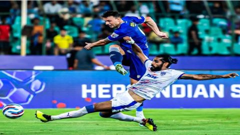 ISL 2022-23: Spirited 10-man Chennaiyin FC hold rivals Bengaluru FC to 1-1 draw ISL 2022-23: Spirited 10-man Chennaiyin FC hold rivals Bengaluru FC to 1-1 draw