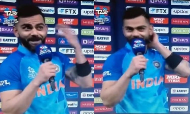 Cricket Image for VIDEO : 'मैं कुछ नहीं सुन पा रहा हूं', शास्त्री के सामने इंटरव्यू में नहीं बोल पाए