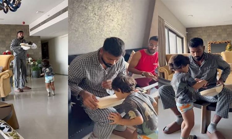 Watch video as Hardik Pandya misses his son Agastya a little more on his special day