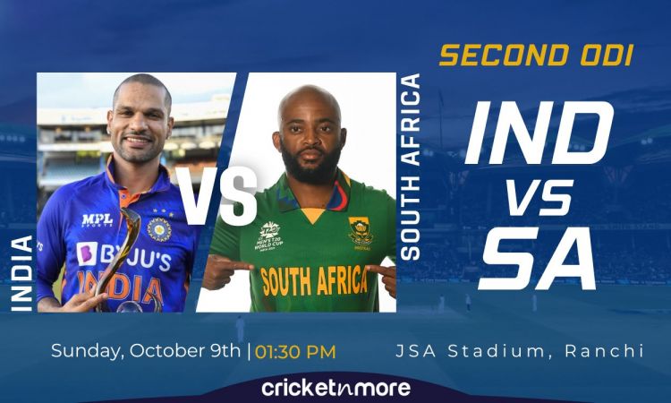 Cricket Image for India vs South Africa, 2nd ODI - Cricket Match Prediction, Where To Watch, Probabl