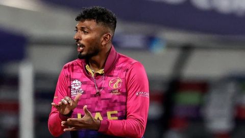 T20 World Cup 2022: Karthik Meiyappan's hat-trick guides UAE restricted Sri Lanka by 152 runs