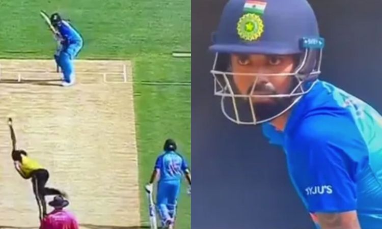 Cricket Image for VIDEO : केएल राहुल ने खेला हेलीकॉप्टर शॉट, पैट कमिंस ने अगली बॉल पर उड़ाए होश