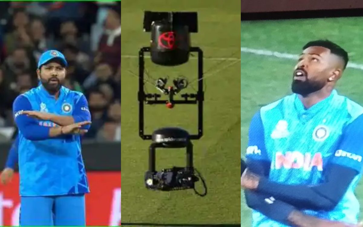 Cricket Image for VIDEO : 'Spider Cam' की वजह से नहीं मिला विकेट, आग बबूले हुए रोहित और पांड्या 
