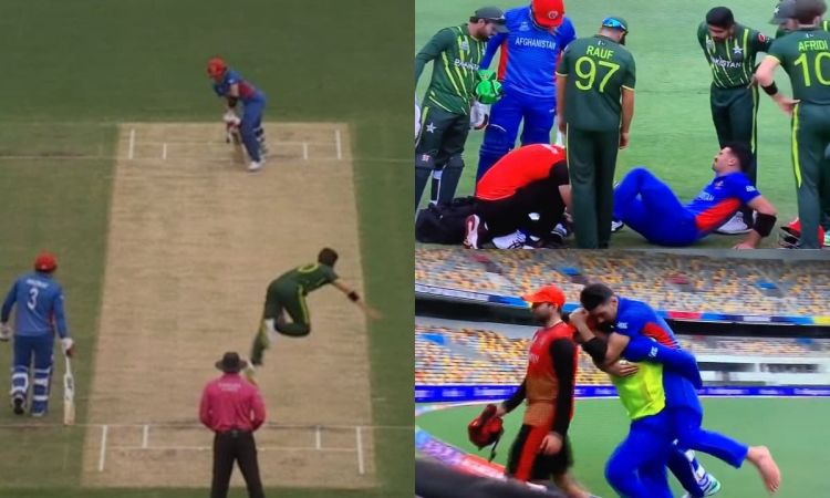 Cricket Image for VIDEO: शाहीन की यॉर्कर पर दर्द से करहाया अफगानी बल्लेबाज, पीठ पर उठाकर ले जाना पड़