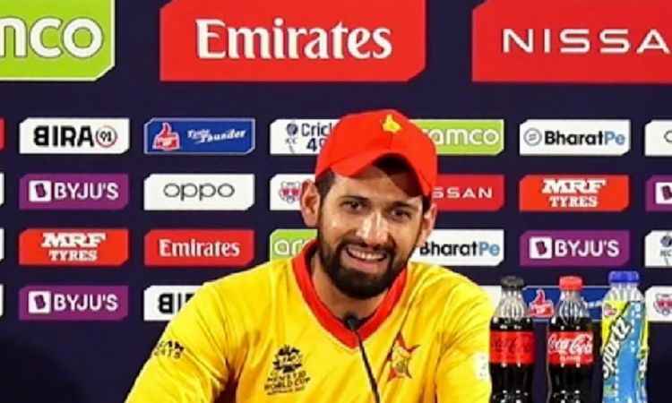 Cricket Image for VIDEO : सिकंदर रजा ने प्रेस कॉन्फ्रेंस में लूटा मेला, कहा- 'पहली बॉल से पहले ही पत