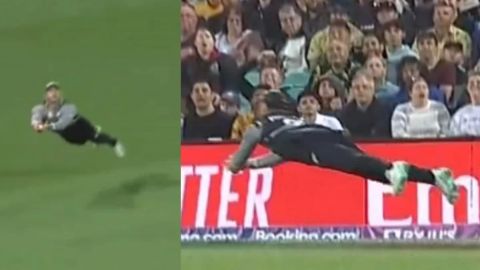 Watch Glenn Phillips Superman Catch Marcus Stoinis Aus Vs Nz