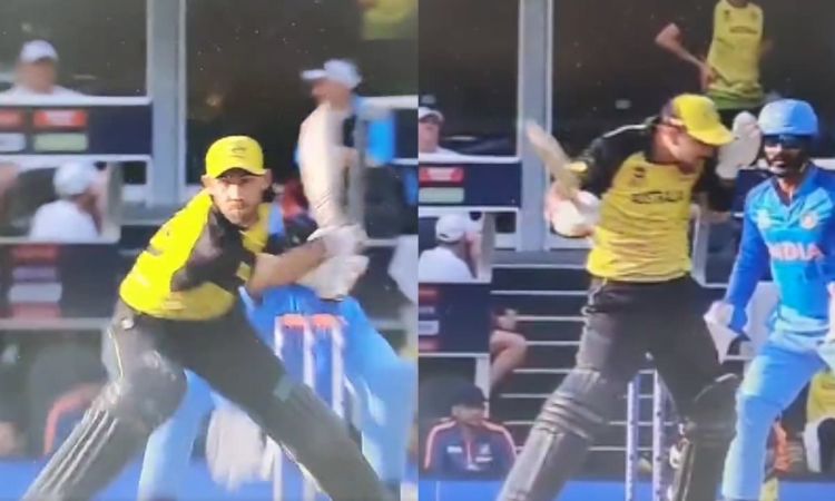 Cricket Image for मैक्सवेल को हीरोगिरी दिखाना पड़ गया भारी, चेहरे से टकराई चहल की गेंद; देखें VIDEO