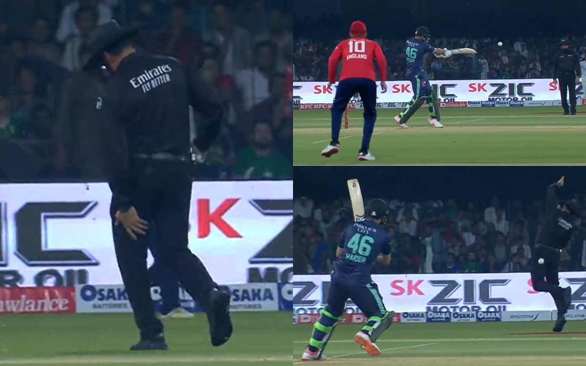 Watch Ball Hit Umpire Aleem Dar Pak Vs Eng in Hindi अंपायर अलीम डार