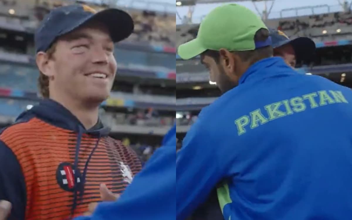 Cricket Image for VIDEO: हारिस रऊफ ने जीता दिल, मैच के बाद बेस डी लीडे को गले लगाकर बोले- 'आप लंबे छ