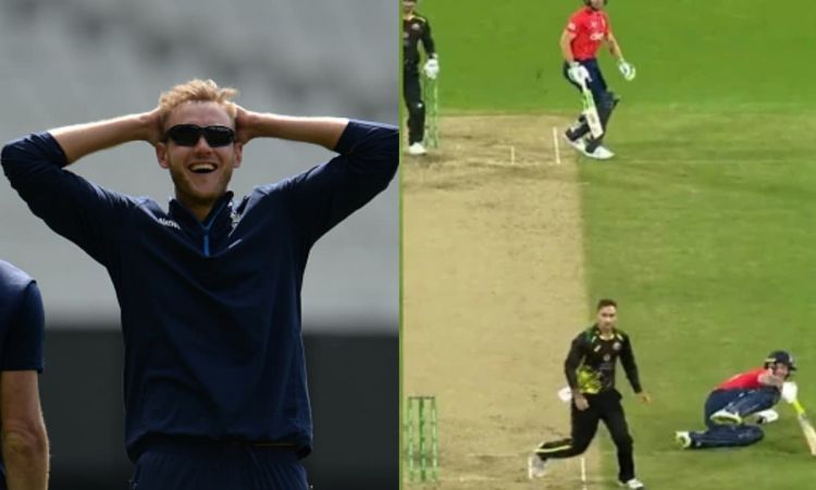 Cricket Image for बेन स्टोक्स को औंधे मुंह गिरता देख स्टुअर्ट ब्रॉड ने उड़ाया मज़ाक, VIDEO पर कमेंट 