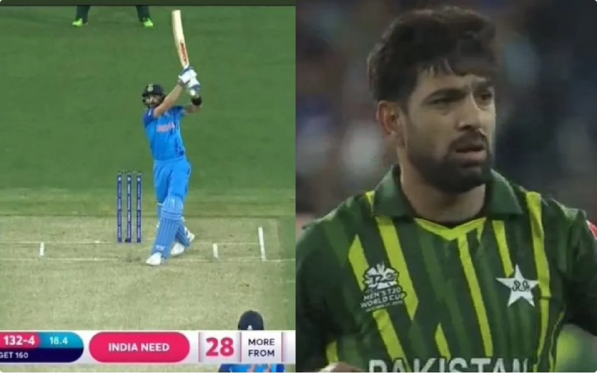 Cricket Image for WATCH: Virat Kohli's Two Sixes Against Haris Rauf Which Turned The Match Around Fo