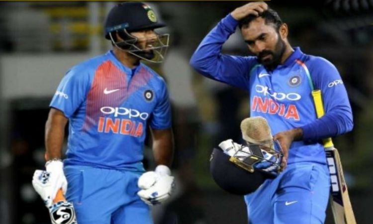 Cricket Image for Dinesh Karthik And Rishabh Pant Confused Fans