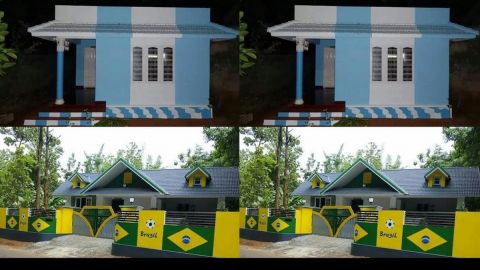Football fanatics put cut-outs of Messi, Neymar and Ronaldo in Kerala