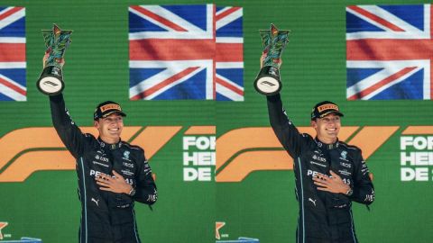 George Russell takes his maiden Grand Prix victory in style at Sao Paulo