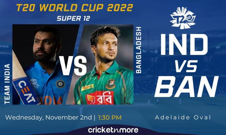 India vs Bangladesh, T20 World Cup, Super 12 - Cricket Match Prediction, Where To Watch, Probable XI