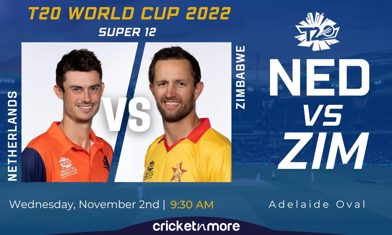 Zimbabwe vs Netherlands, T20 World Cup, Super 12 - Cricket Match Prediction, Where To Watch, Probabl Zimbabwe vs Netherlands, T20 World Cup, Super 12 - Cricket Match Prediction, Where To Watch, Probabl