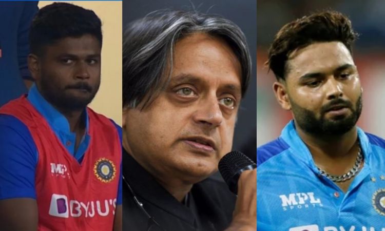 Cricket Image for Shashi Tharoor On Rishabh Pant Vs Sanju Samson Debate