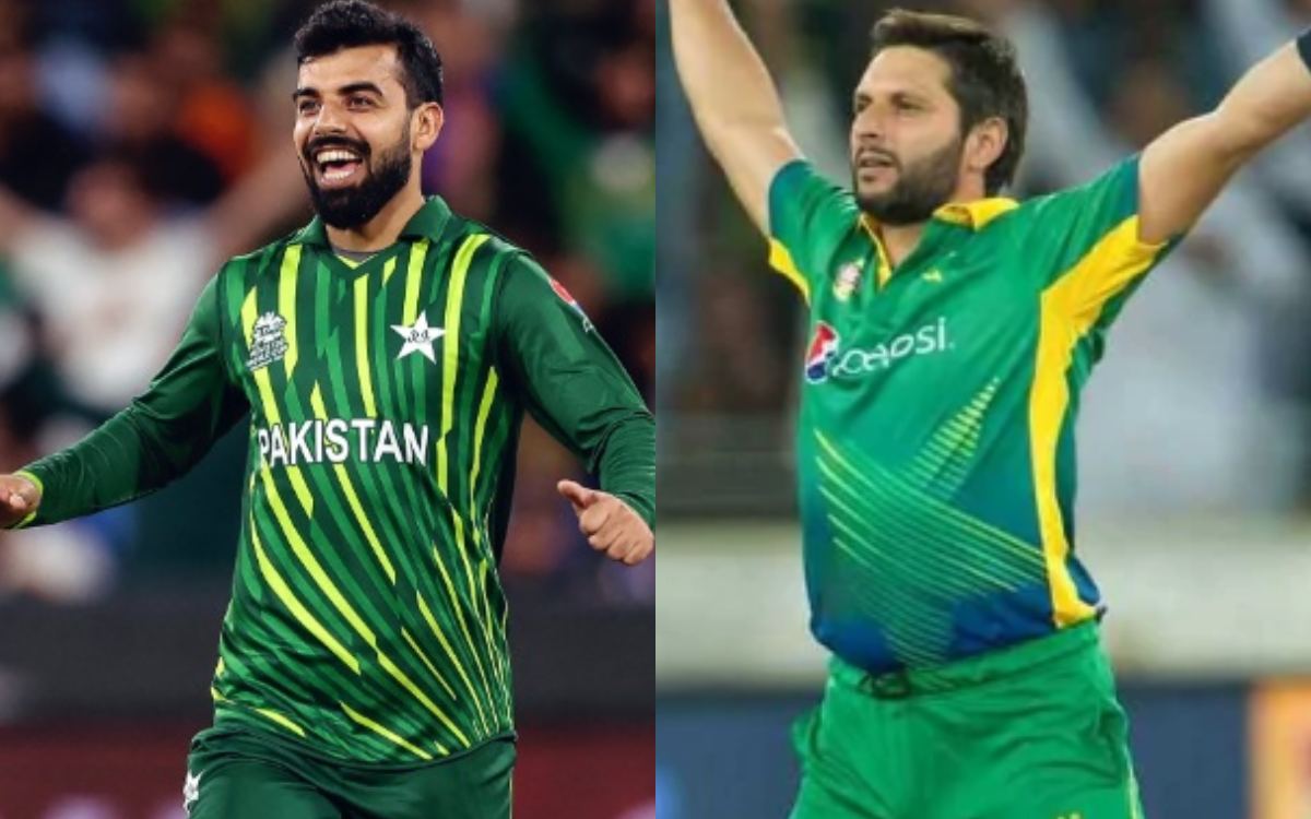 Shadab Khan equals Shahid Afridi's Record for Most T20i wickets for Pakistan