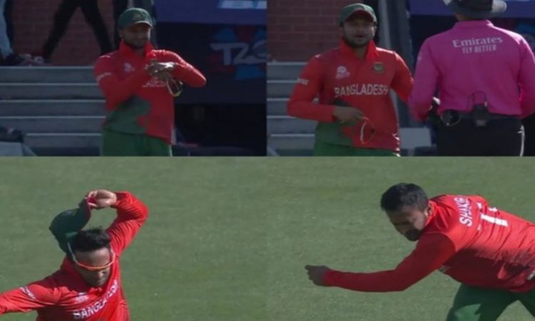 Cricket Image for T20 World Cup Shakib Al Hasan Throwing His Cap In Anger