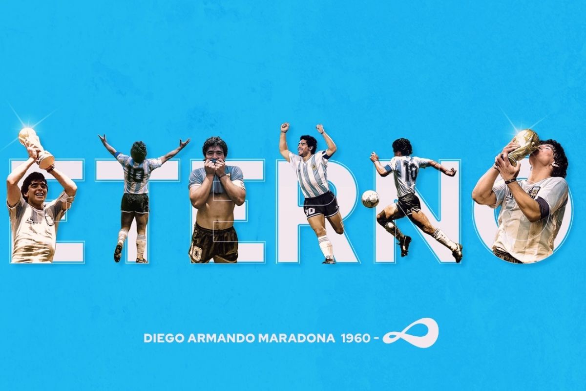 Argentine World Cup team commemorates Maradona.