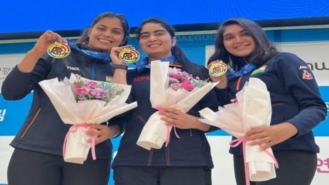 Asian Airgun Championship: India's junior women's 10m air pistol team clinches gold