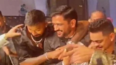 M.S Dhoni Parties With Hardik Pandya, Rapper Badshah; Videos Go Viral