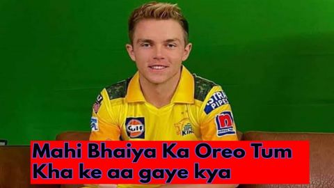 Cricket Image for 'माही भईया का OREO तुम खाकर आ गए क्या  सैम करन का प्रदर्शन देखकर फैंस बोले तेरे 15