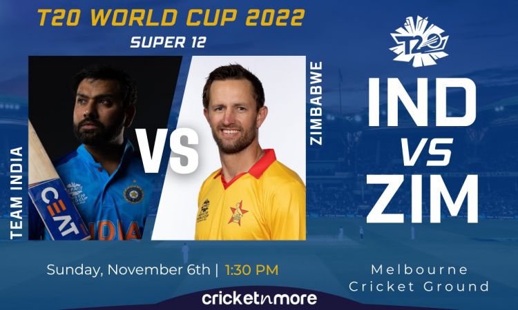 Cricket Image for India vs Zimbabwe, T20 World Cup, Super 12 - IND vs ZIM Cricket Match Prediction, 