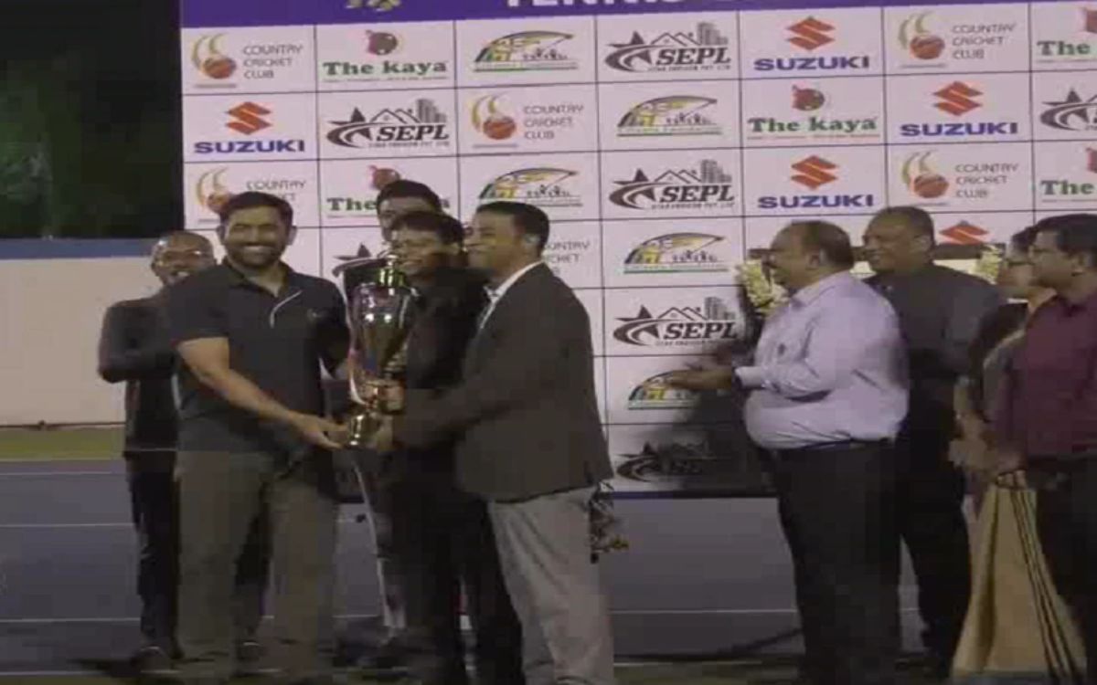 Cricket Image for VIDEO : MS Dhoni 'The trophy magnet': क्रिकेट के बाद धोनी ने टेनिस में भी जीती ट्र