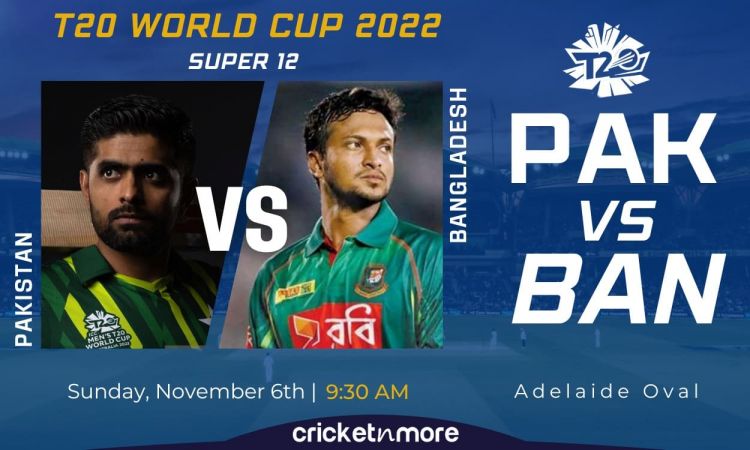 Cricket Image for Pakistan vs Bangladesh, T20 World Cup, Super 12 - Cricket Match Prediction, Where 