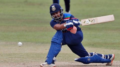 Hamilton: India's Prithvi Shaw during a practice session ahead of the 1st ODI against New Zealand at