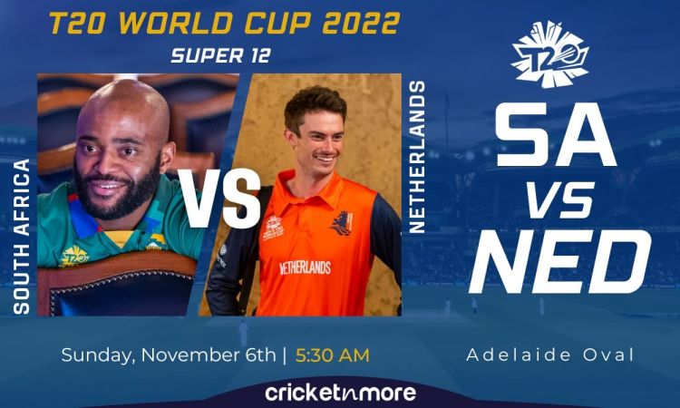 Cricket Image for South Africa vs Netherlands, T20 World Cup, Super 12 - Cricket Match Prediction, W