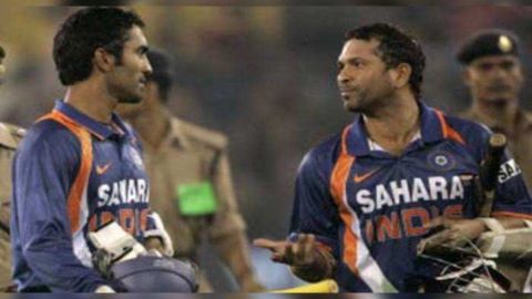 Cricket Image for VIDEO : 13 साल पहले दिनेश कार्तिक बने थे विलेन, नहीं होने दी थी सचिन की 46वीं सेंच