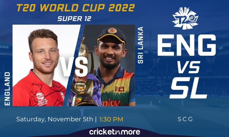 Cricket Image for Sri Lanka vs England, T20 World Cup, Super 12 - Cricket Match Prediction, Where To