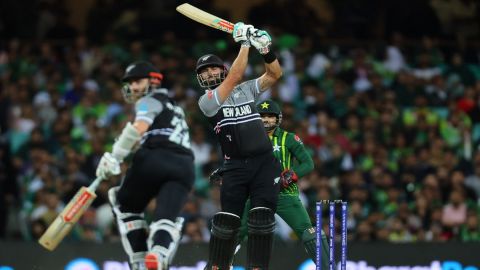 Cricket Image for T20 World Cup: Mitchell, Williamson Steer New Zealand To 152/4 Pakistan In 1st Sem