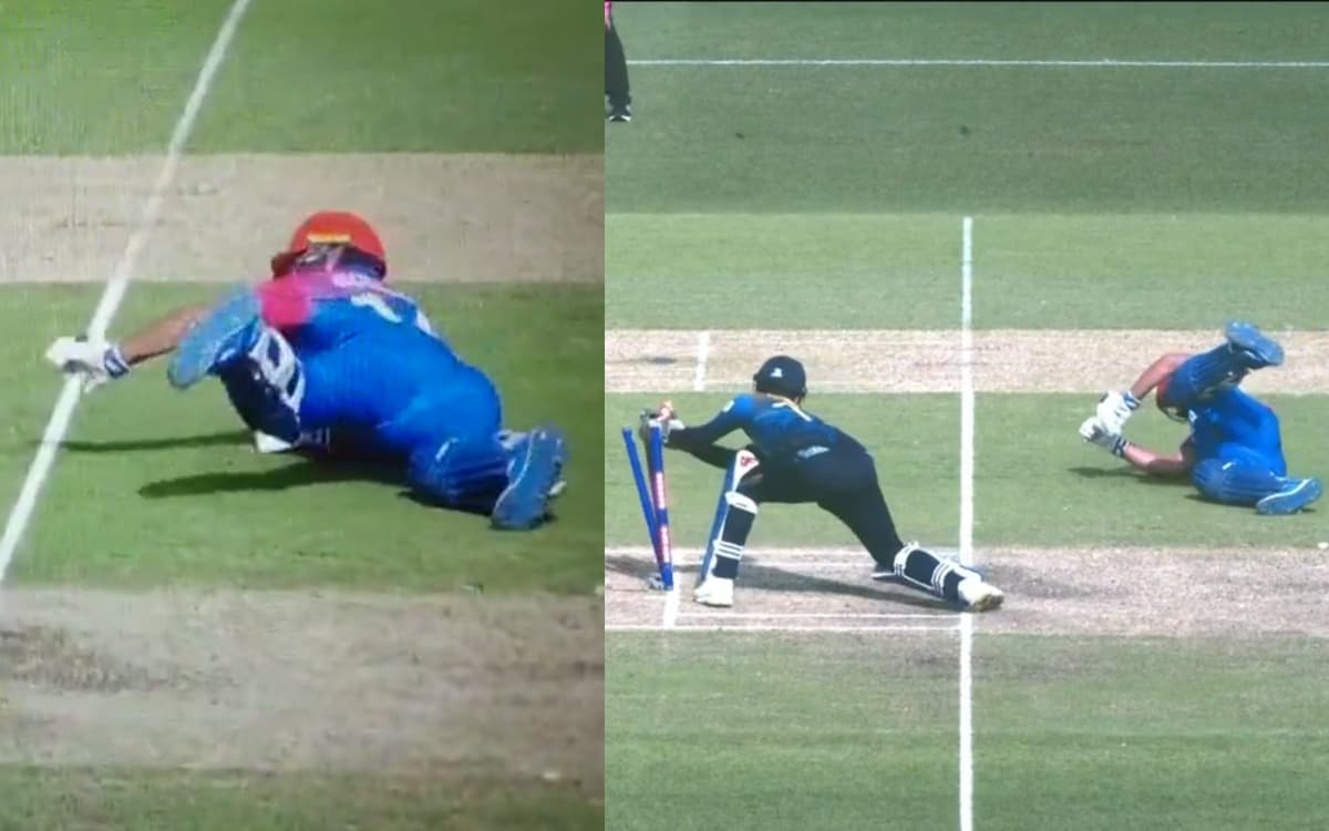 Cricket Image for 'ऐसा रन आउट देखा नहीं होगा', गिर पड़कर भी नहीं बच सका अफगानी बल्लेबाज़; देखें VIDE