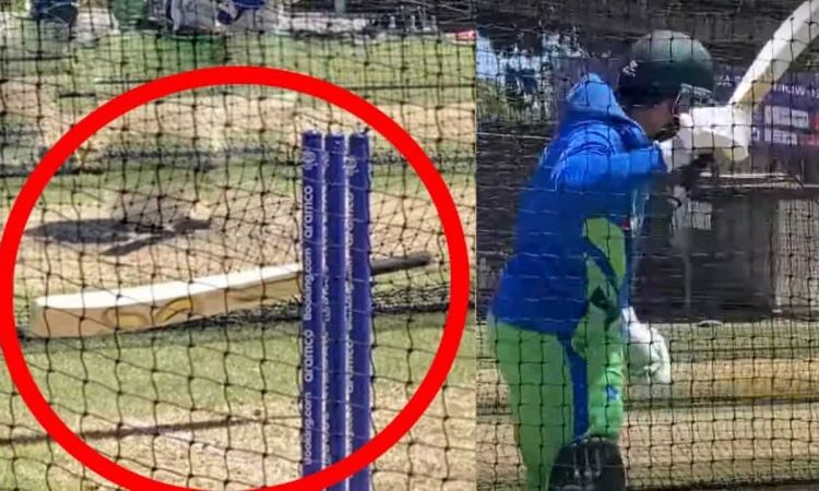 Cricket Image for नेट्स में बौखलाया पाकिस्तानी खिलाड़ी, हुआ बुरा हाल तो बैट को पटका; देखें VIDEO
