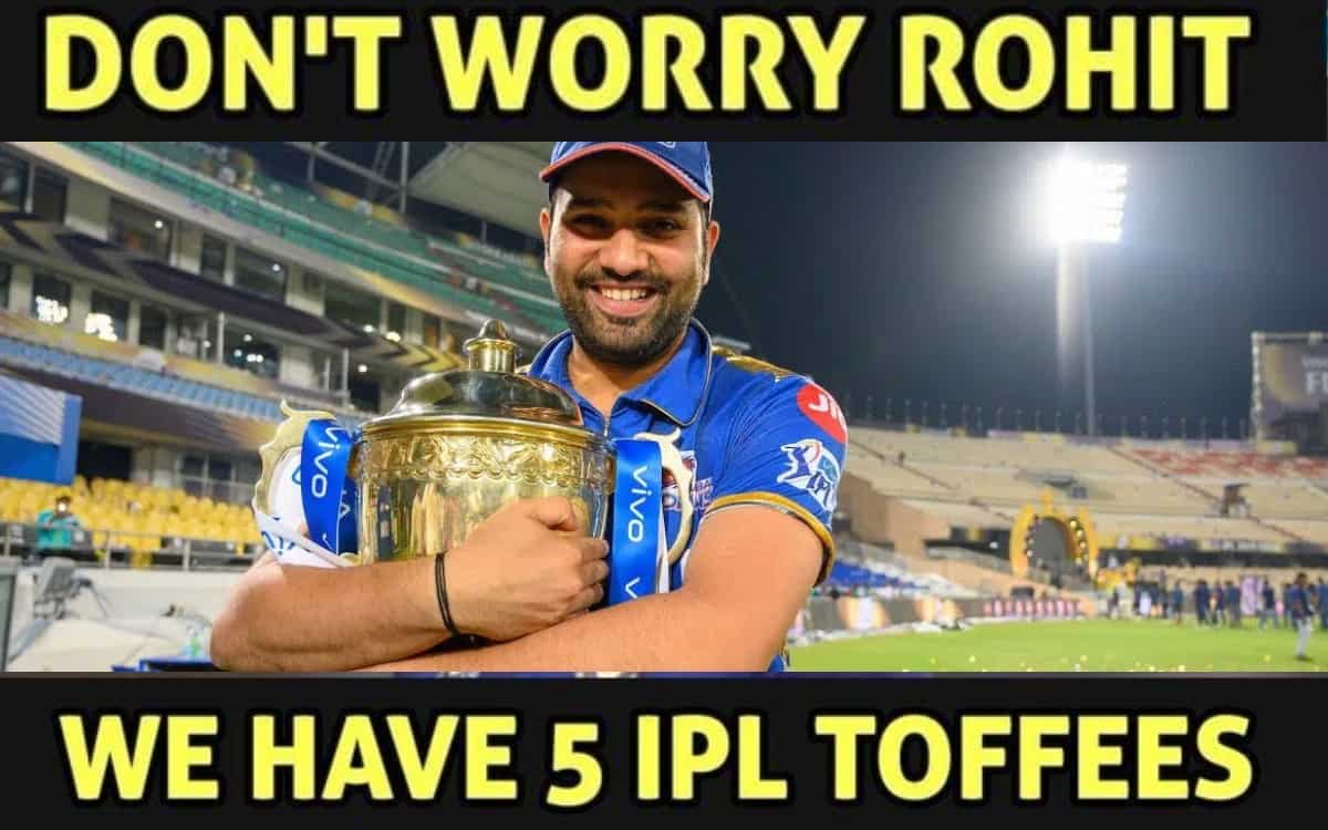 Cricket Image for 'चिंता मत कर रोहित, हमारे पास अभी भी 5 आईपीएल ट्रॉफी है' शर्मनाक हार के बाद ट्रोल 