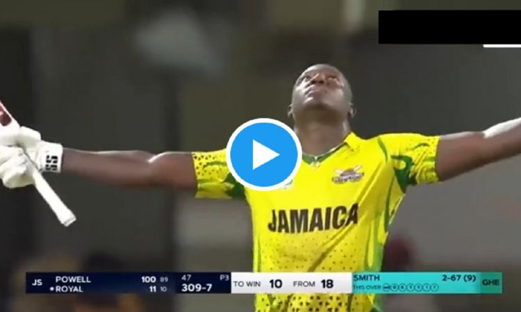 WATCH: Rovman Powell Shows Sheer Power Hitting; Smacks A Thunderous Ton In United Super 50 Cup