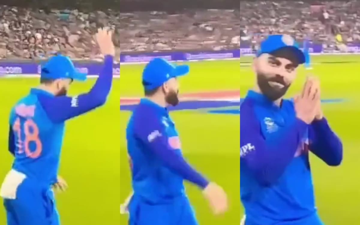 Cricket Image for VIDEO: 'बस हो गया बस', फैंस को देखकर हाथ जोड़ने लगे विराट; वायरल हुआ क्यूट रिएक्शन