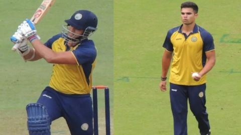 Cricket Image for Sachin Tendulkar Son Arjun Tendulkar Century On Ranji Trophy Debut