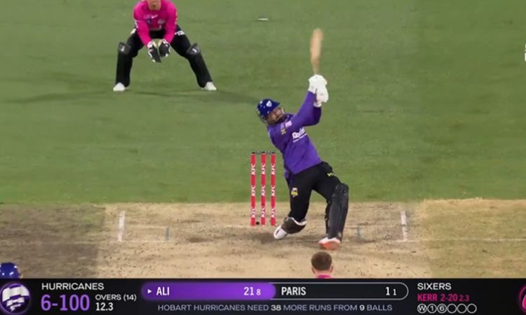 Cricket Image for Bbl 12 Hobart Hurricanes Batter Asif Ali Cameo Inining Watch Video