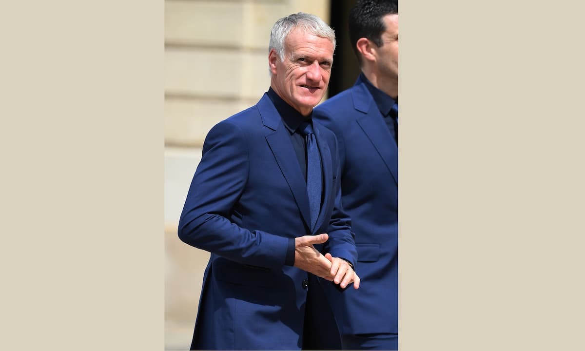 France coach Didier Deschamps and French soccer team, winners of the