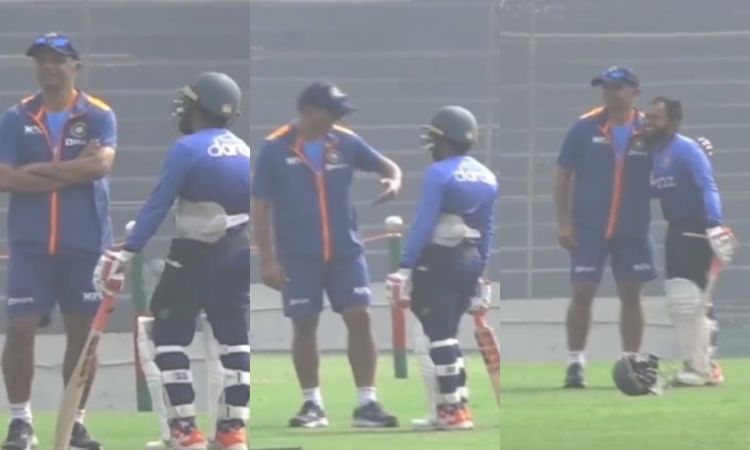 Cricket Image for Mushfiqur Rahim Spotted With Rahul Dravid Watch Video