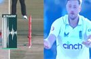 Cricket Image for Ollie Robinson ball clipped stump but bails havent come off watch video