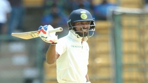 Bengaluru: India's Hardik Pandya on Day 2 of the one-off test match between India and Afghanistan at